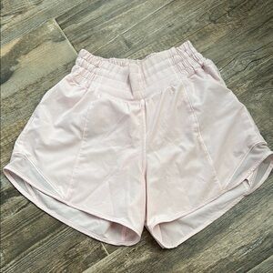 Lululemon light pink hotty hot shorts
